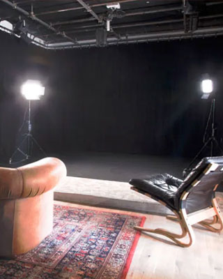 studio video fond noir